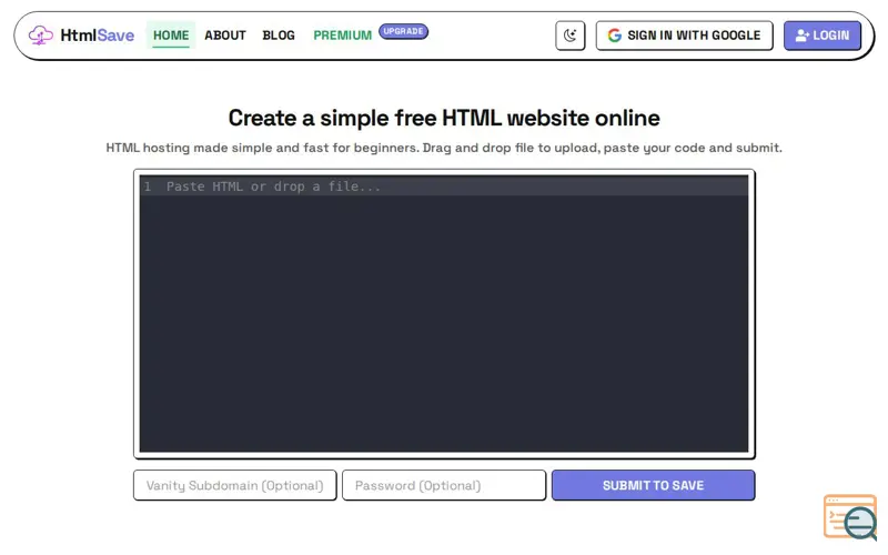 Screenshot of HTML Save