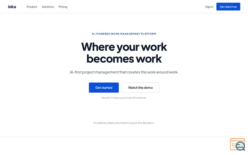 Screenshot of Joka.work