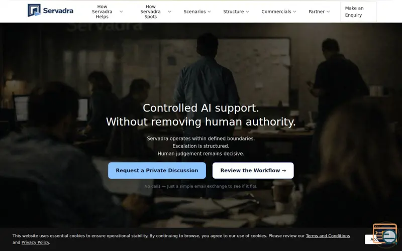 Screenshot of Servadra