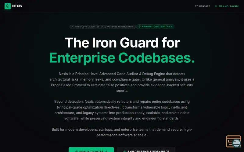 Screenshot of Nexis