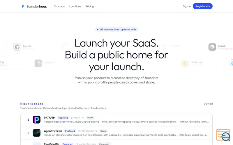 Screenshot of founderhaus.app