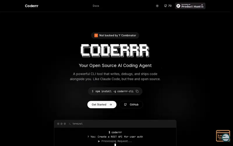 Screenshot of Coderrr