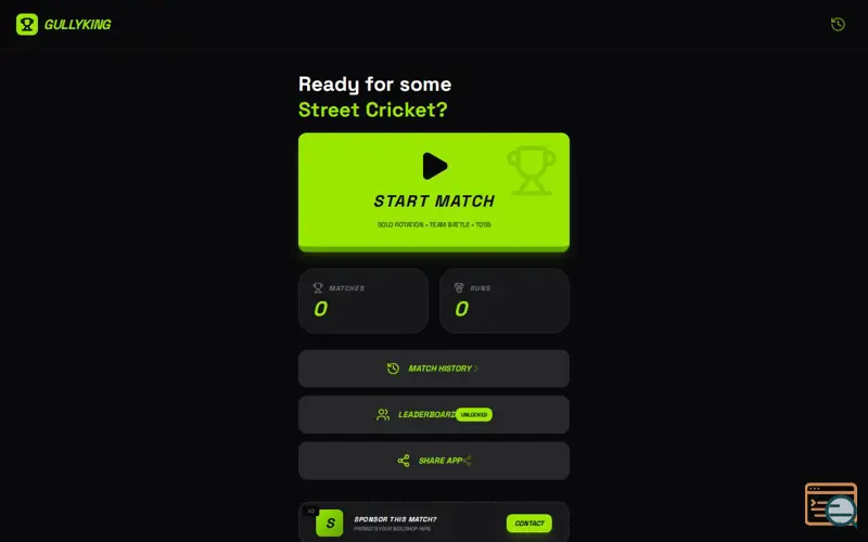 Screenshot of GullyKing