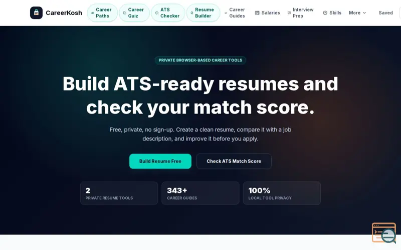 Screenshot of CareerKosh