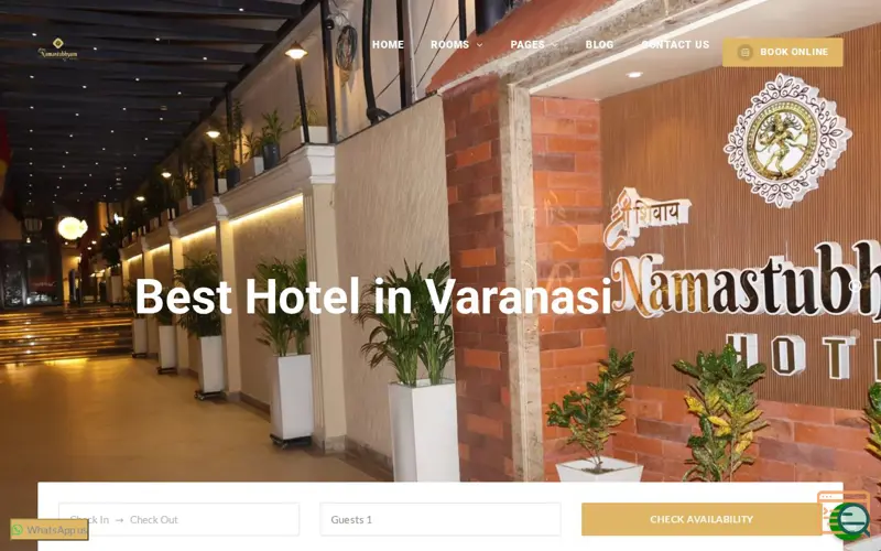 Screenshot of ssnamastubhyam.com
