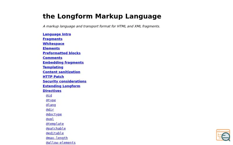 Screenshot of Longform
