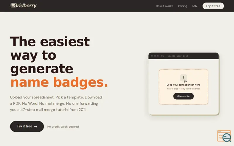 Screenshot of Gridberry