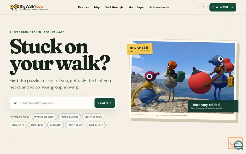 Screenshot of BigWalkTools