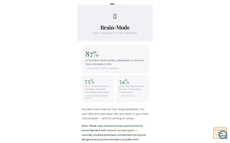 Screenshot of BrainMode 