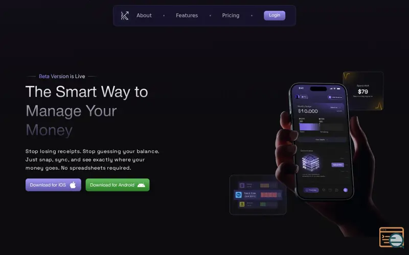 Screenshot of Klutter AI, a launch using GoDaddy DNS