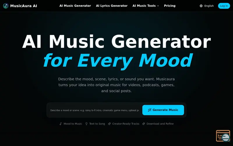 Screenshot of MusicAura AI