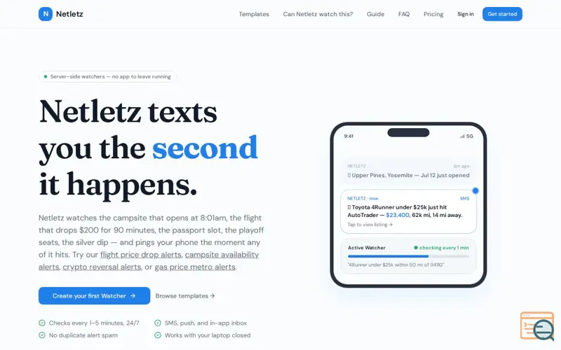 Screenshot of Netletz