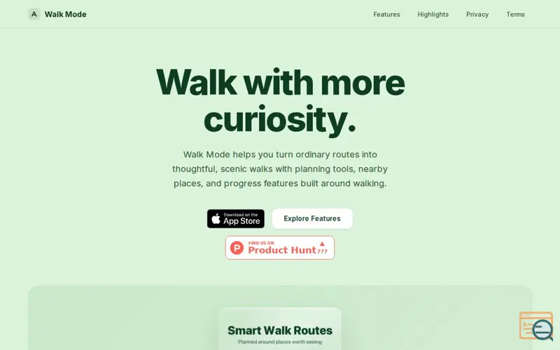 Screenshot of Walk Mode
