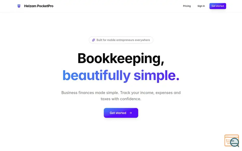 Screenshot of Helzam PocketPro — Finance for Mobile Entrepreneurs