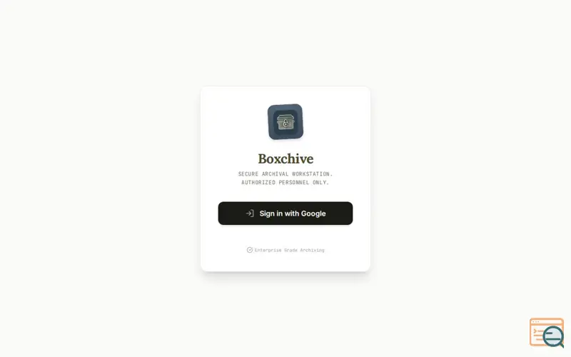 Screenshot of Boxchive