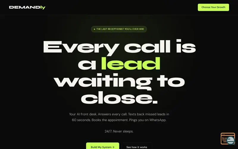 Screenshot of DEMANDly.