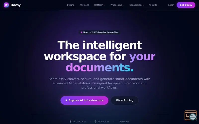 Screenshot of Docsy