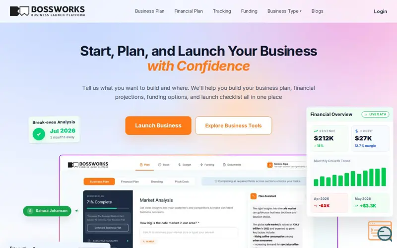 Screenshot of BossWorks