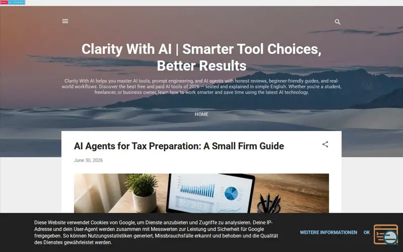 Screenshot of Clarity With AI