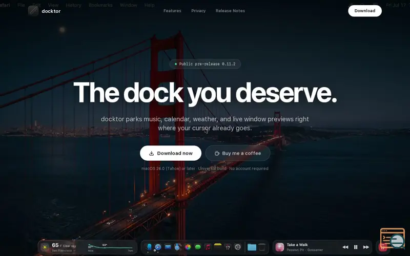 Screenshot of docktor