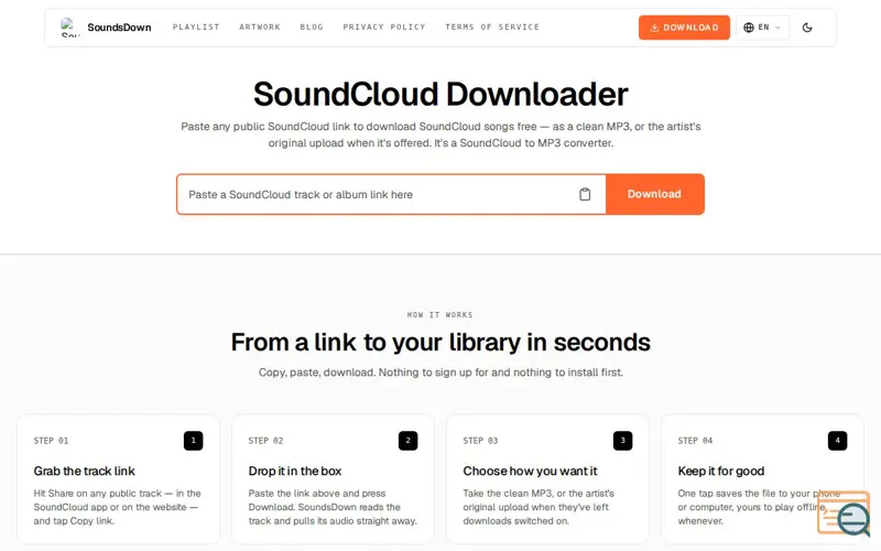 Screenshot of Free SoundCloud MP3 Downloader