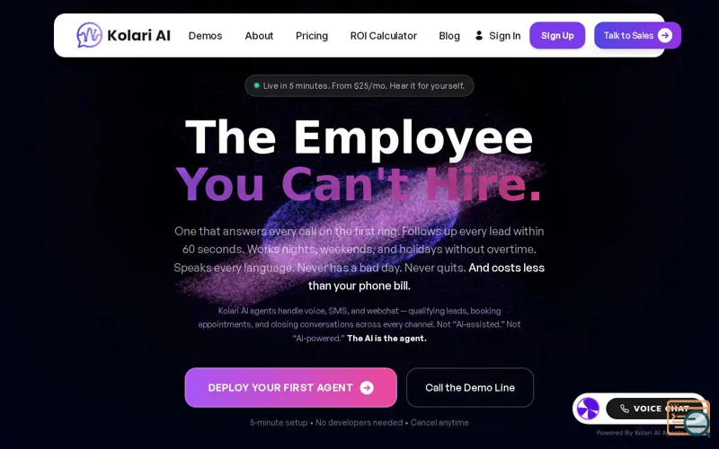 Screenshot of Kolari AI 