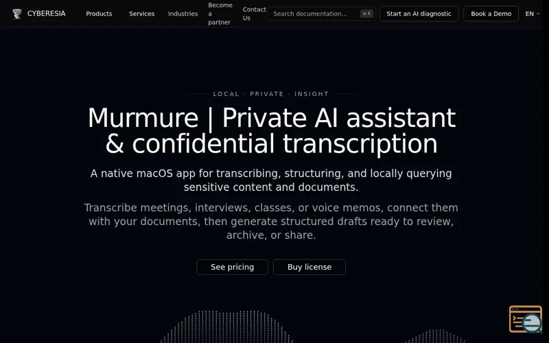 Screenshot of Murmure by Cyberesia Inc.