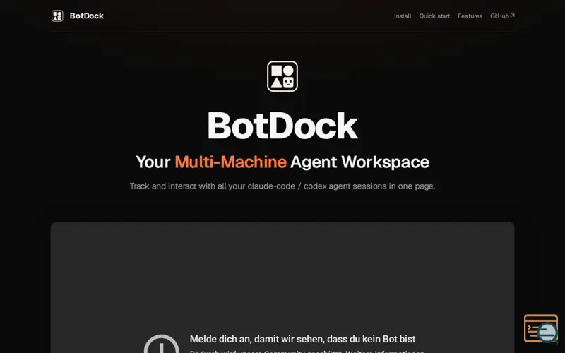 Screenshot of BotDock