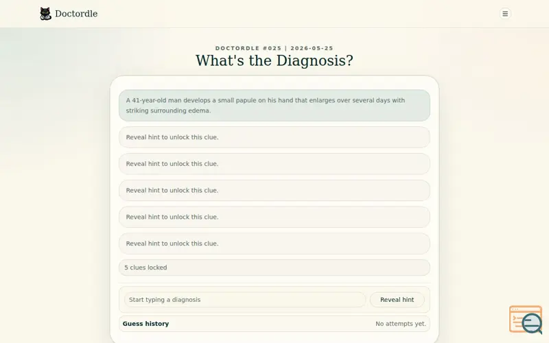 Screenshot of Doctordle