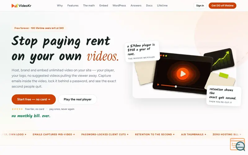 Screenshot of Videokr