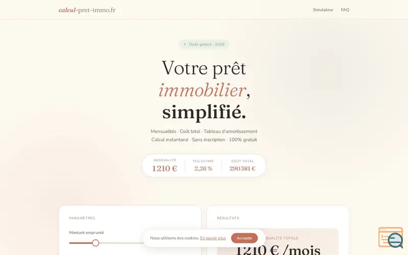 Screenshot of pret-immo.fr