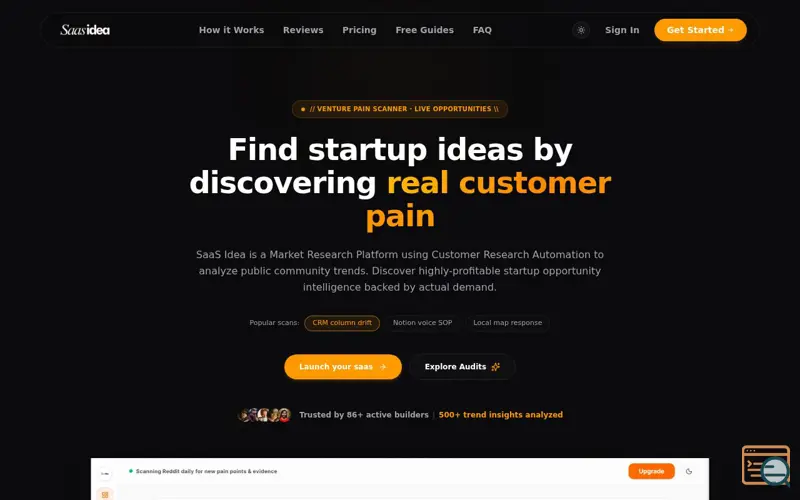 Screenshot of Saas Idea