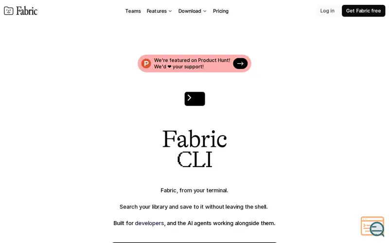 Screenshot of Fabric CLI, a launch using Maze