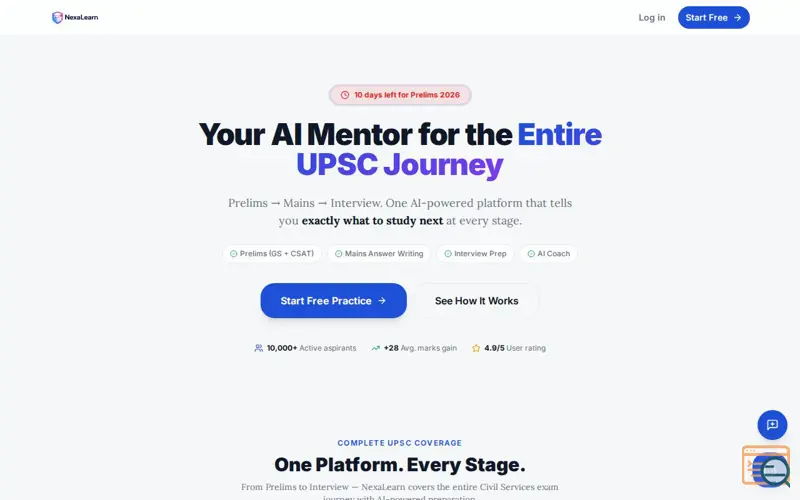 Screenshot of Nexalearn