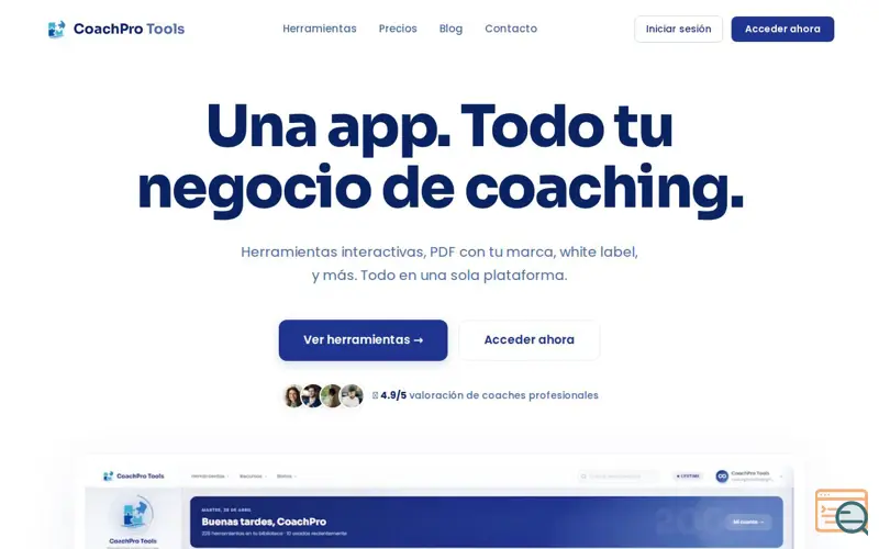 Screenshot of CoachPro Tools, a launch using Api2Pdf