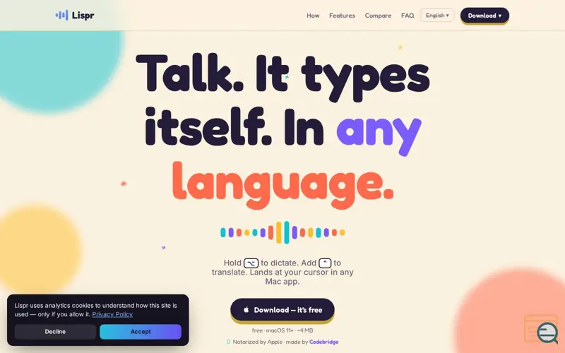 Screenshot of Lispr
