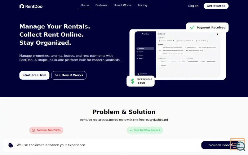 Screenshot of RentDoo.io