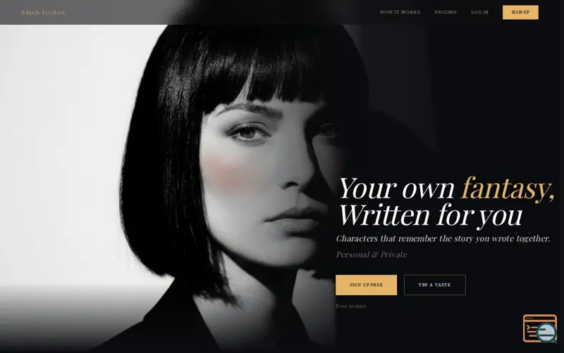 Screenshot of BlushFiction