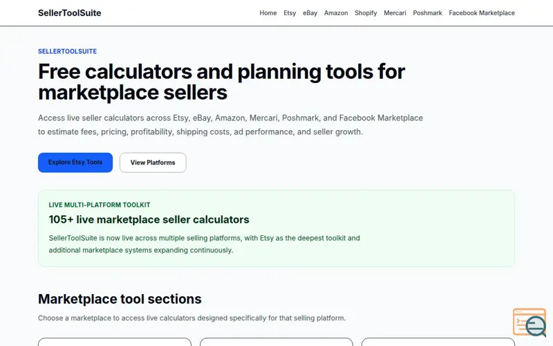 Screenshot of SellerToolSuite, a launch using Cloudflare Email Routing