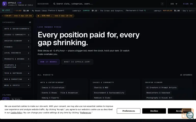 Screenshot of UPPALE