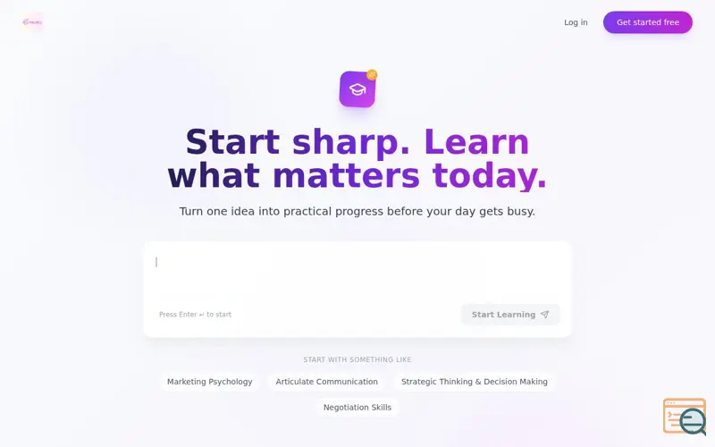 Screenshot of SnappyLearn
