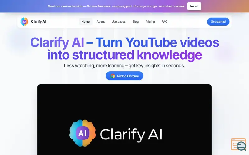 Screenshot of Clarify AI