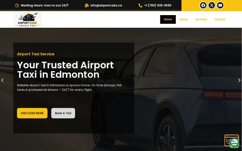 Screenshot of Spruce Grove Cabs