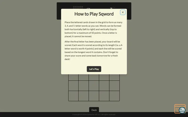 Screenshot of Sqword
