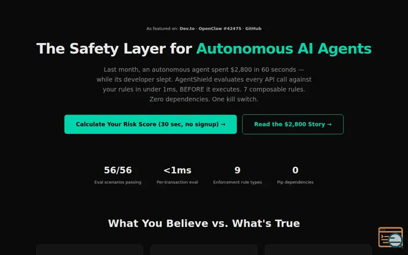 Screenshot of AgentShield