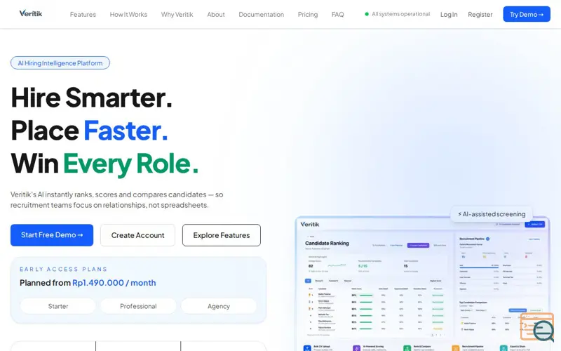 Screenshot of Veritik