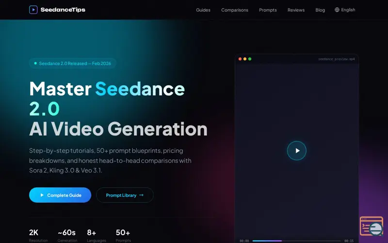 Screenshot of SeedanceTips