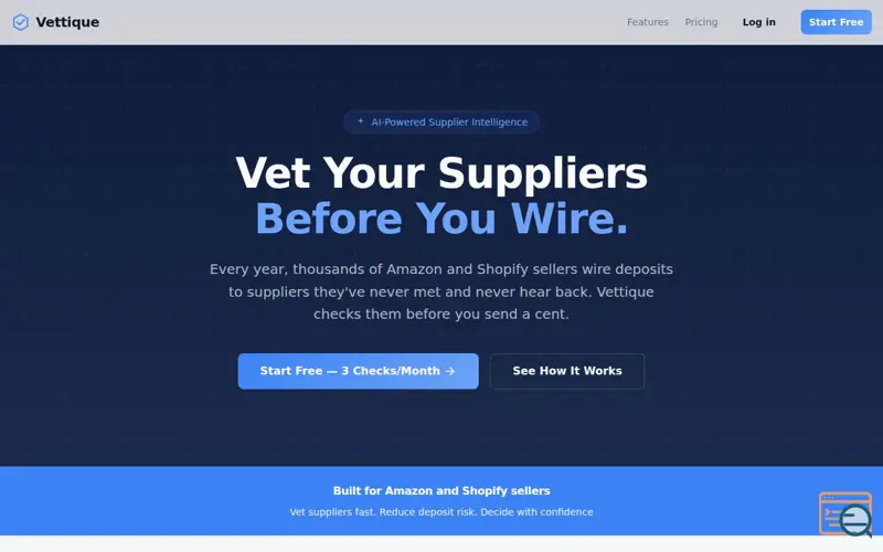Screenshot of Vettique
