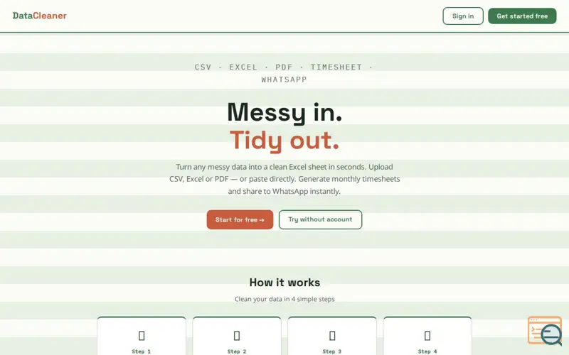 Screenshot of Data Cleaner 