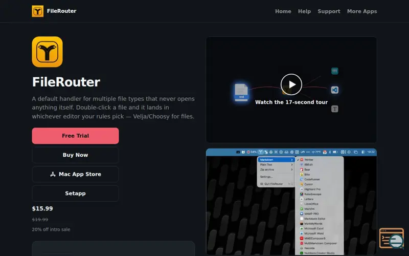 Screenshot of FileRouter